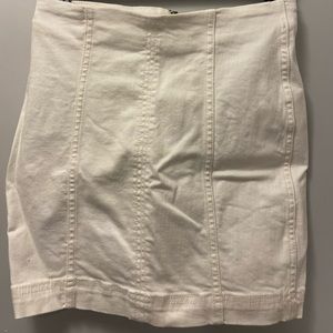 White Denim Free People Mini Skirt